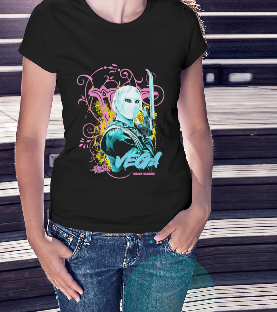 Fighter Vega Elegance Has An Edge Streetwear Warrior T-Shirt