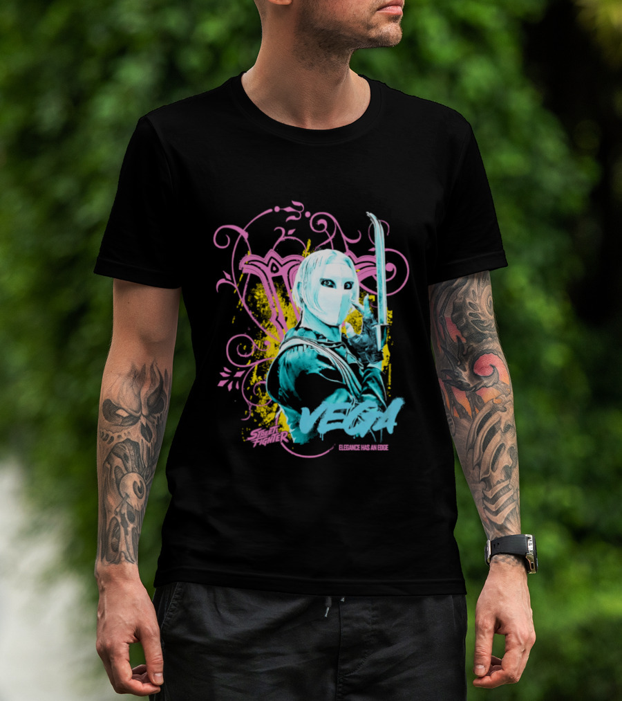 Fighter Vega Elegance Has An Edge Streetwear Warrior T-Shirt