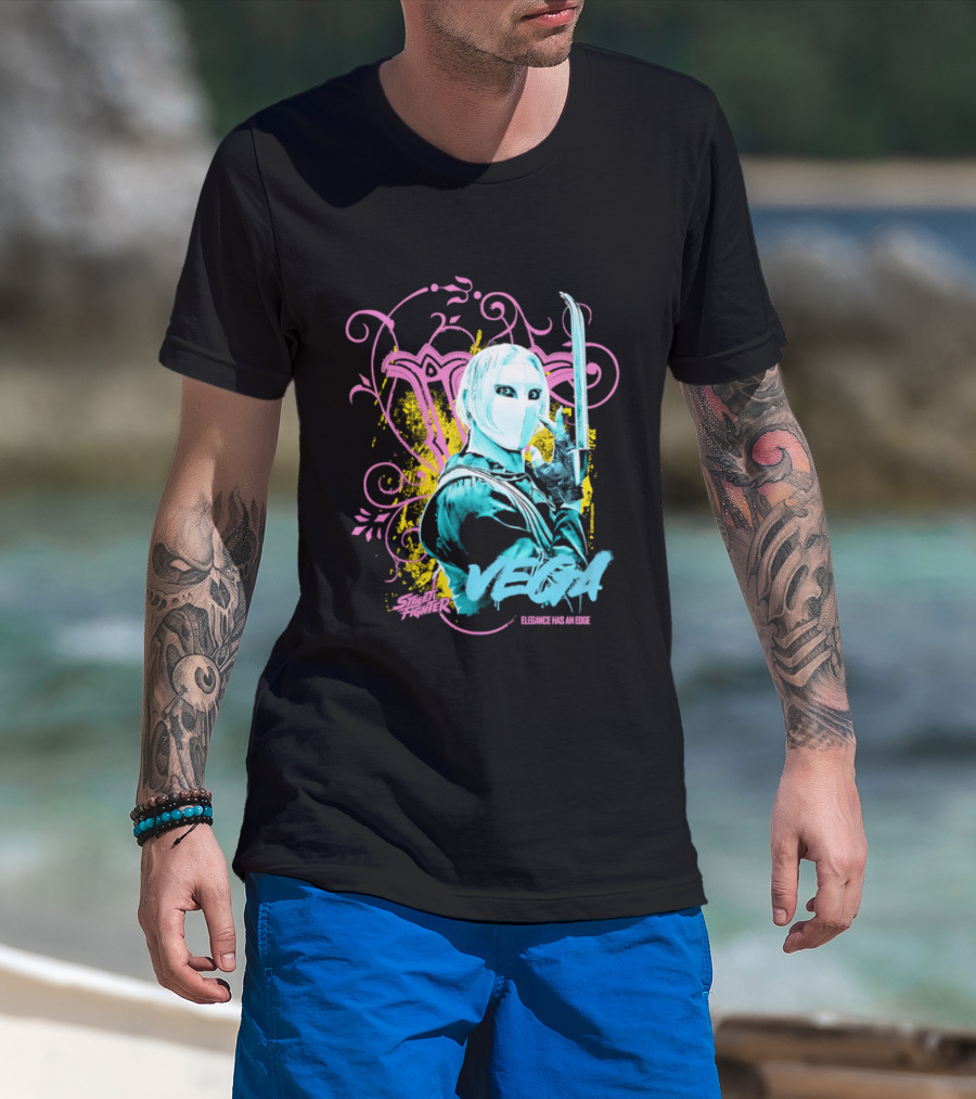 Fighter Vega Elegance Has An Edge Streetwear Warrior T-Shirt