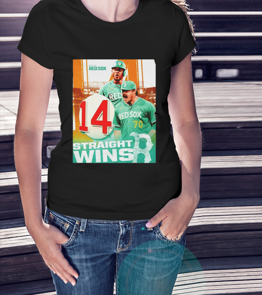 Boston Red Sox 14 Straight Wins Number 70 Celebration T-Shirt