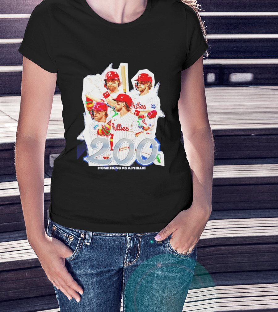 Honor Bryce Harper's Phillies 200 Home Runs T-Shirt