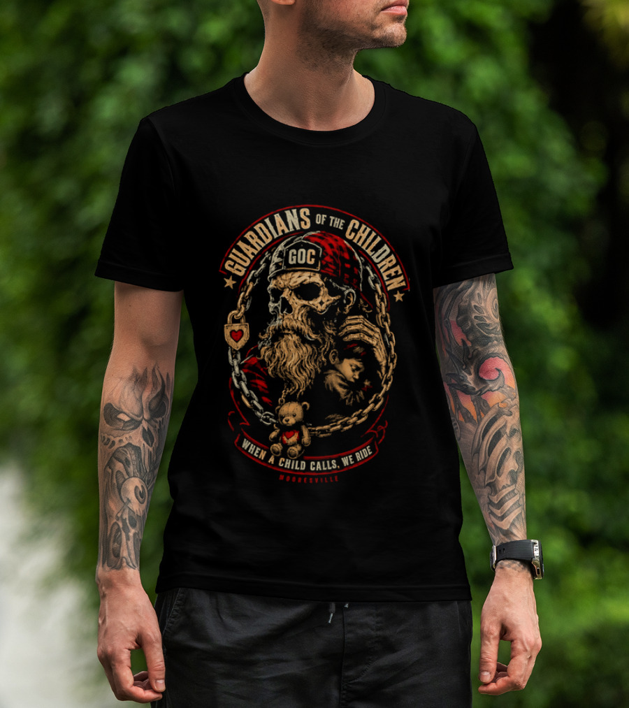 Guardians Of The Children GOC When A Child Calls We Ride Mooresville T-Shirt