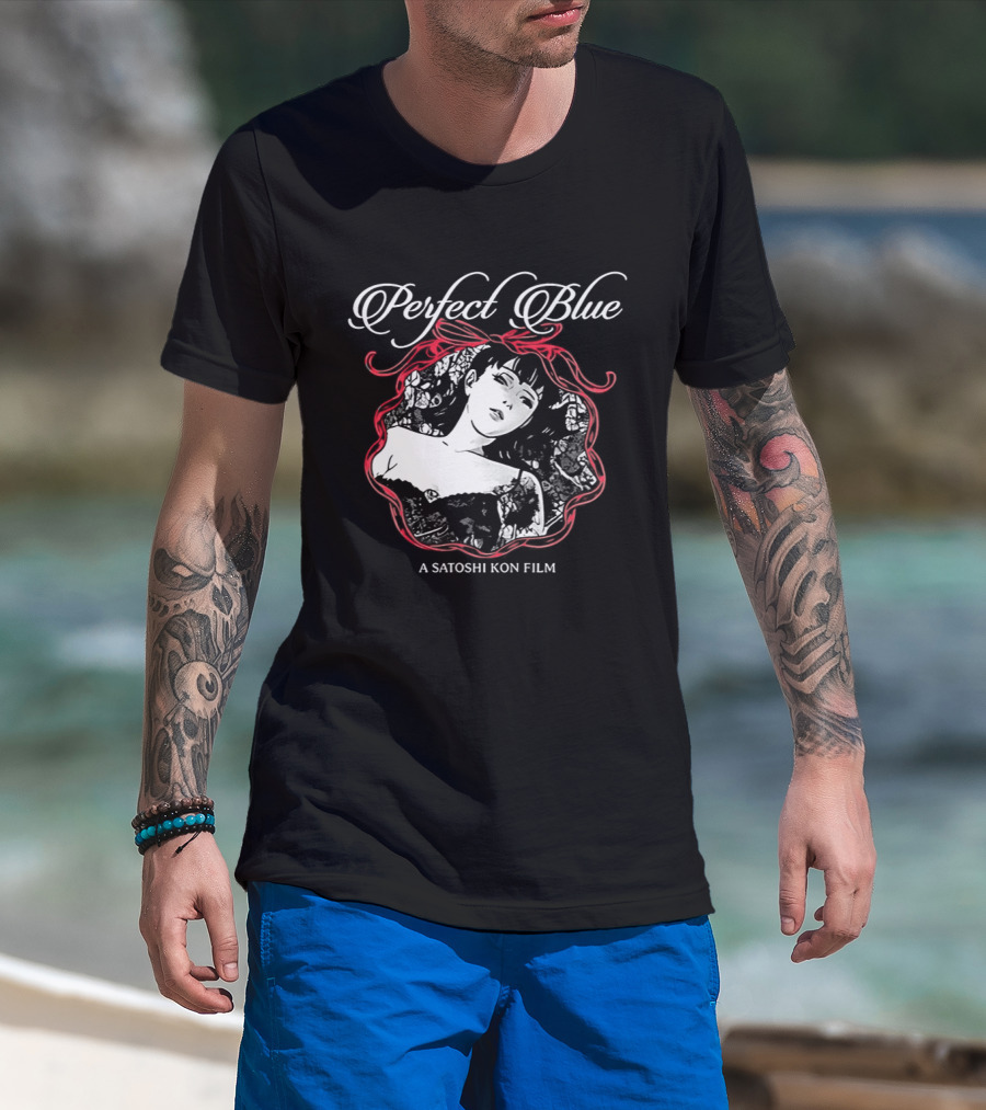 Perfect Blue A Satoshi Kon Film Bold Red Ribbon Frame T-Shirt
