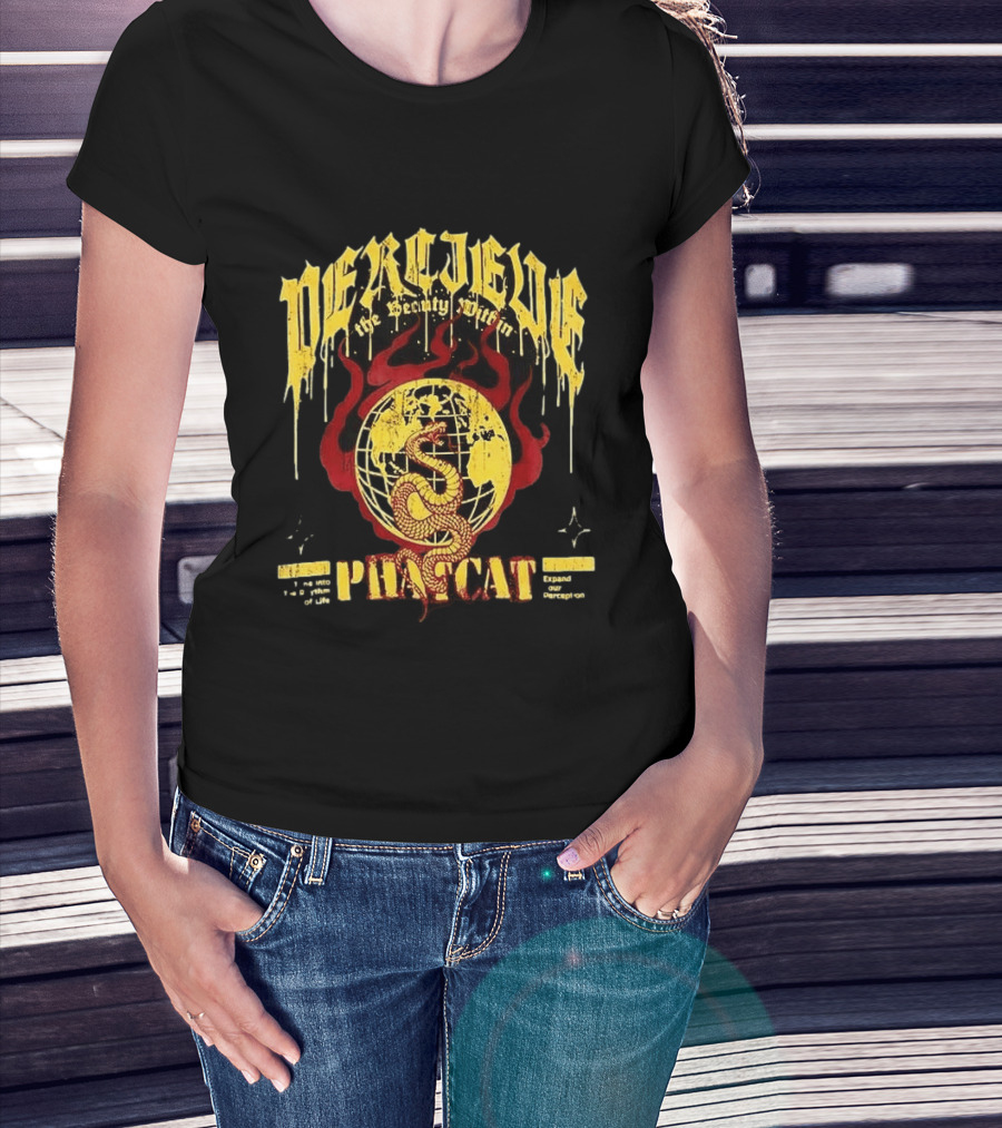 Phatcat Perceive The Reality Within Born To Be Free Snake Sphere Of Deception T-Shirt