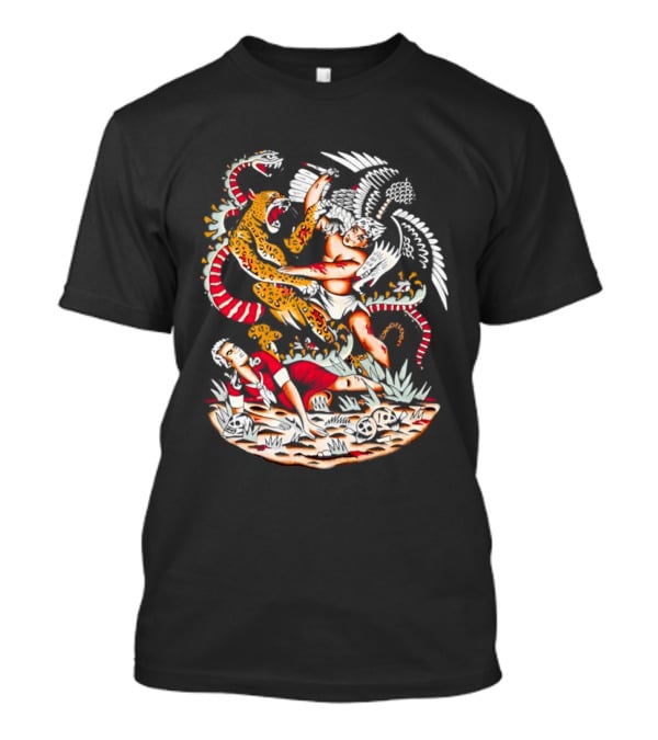 Doomsday Battle Angel Versus Mythical Beast In Combat Scene T-Shirt