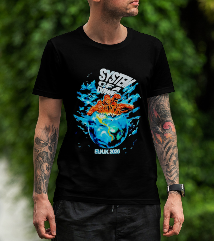 System Of A Down Crushing Hand Earth EU UK 2026 T-Shirt