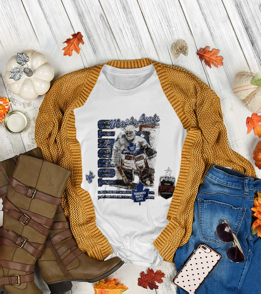 Toronto Maple Leafs Centennial Champions Vintage Hockey Goalie Gear T-Shirt