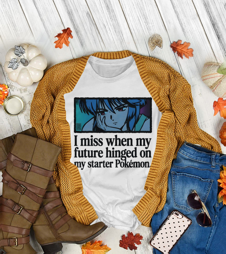 Motoko Kusanagi Ghost In The Shell I Miss When My Future Hinged On My Starter Pokémon T-Shirt