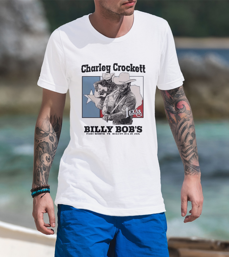 Charley Crockett Live At Billy Bob's Fort Worth Texas August 28 29 2026 T-Shirt