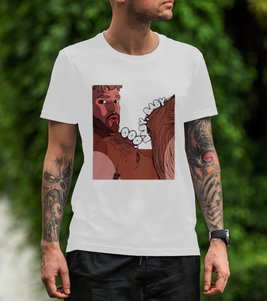 Ooo Baby Bearded Man Illustrated Expression T-Shirt