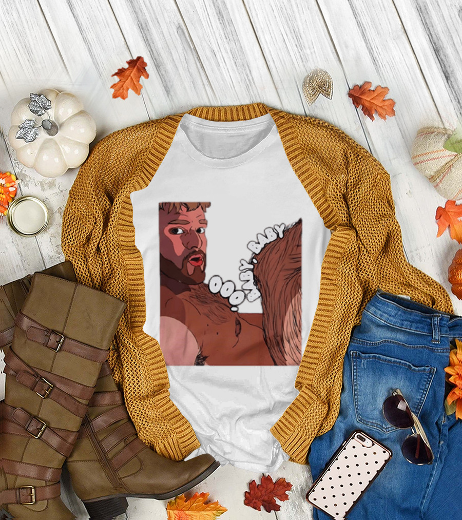 Ooo Baby Bearded Man Illustrated Expression T-Shirt