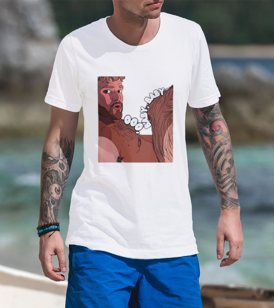 Ooo Baby Bearded Man Illustrated Expression T-Shirt