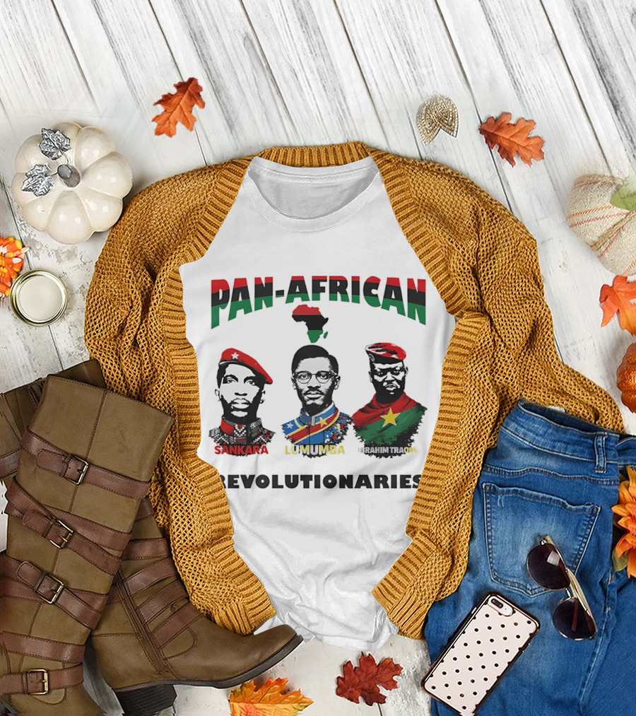 Pan African Revolutionaries Sankara Lumumba Ibrahim Traoré T-Shirt
