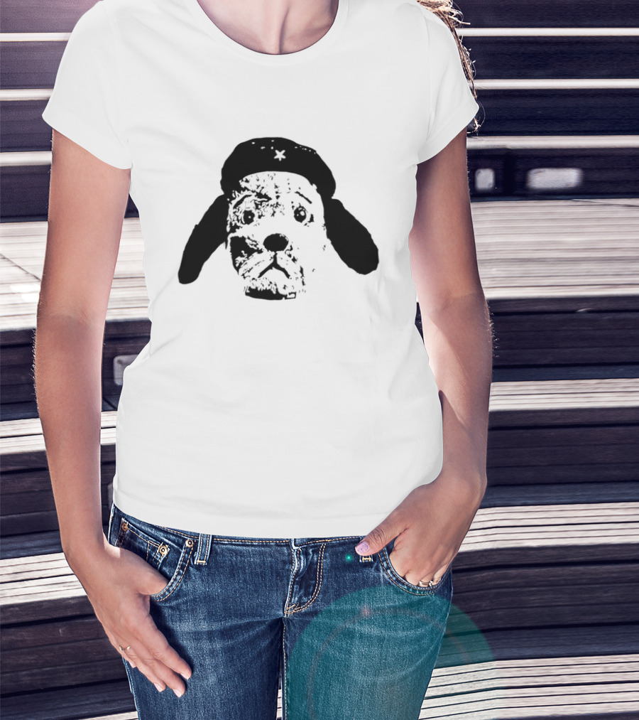 Che Guevara Dog Parody Beret Icon With Star T-Shirt