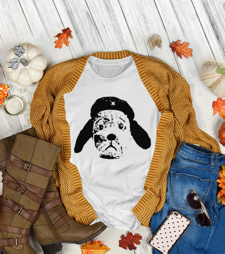 Che Guevara Dog Parody Beret Icon With Star T-Shirt