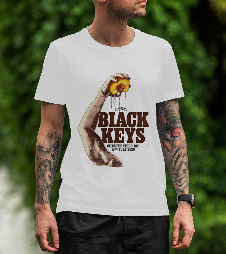 The Black Keys Chesterfield MO 19th July 2026 Peach T-Shirt