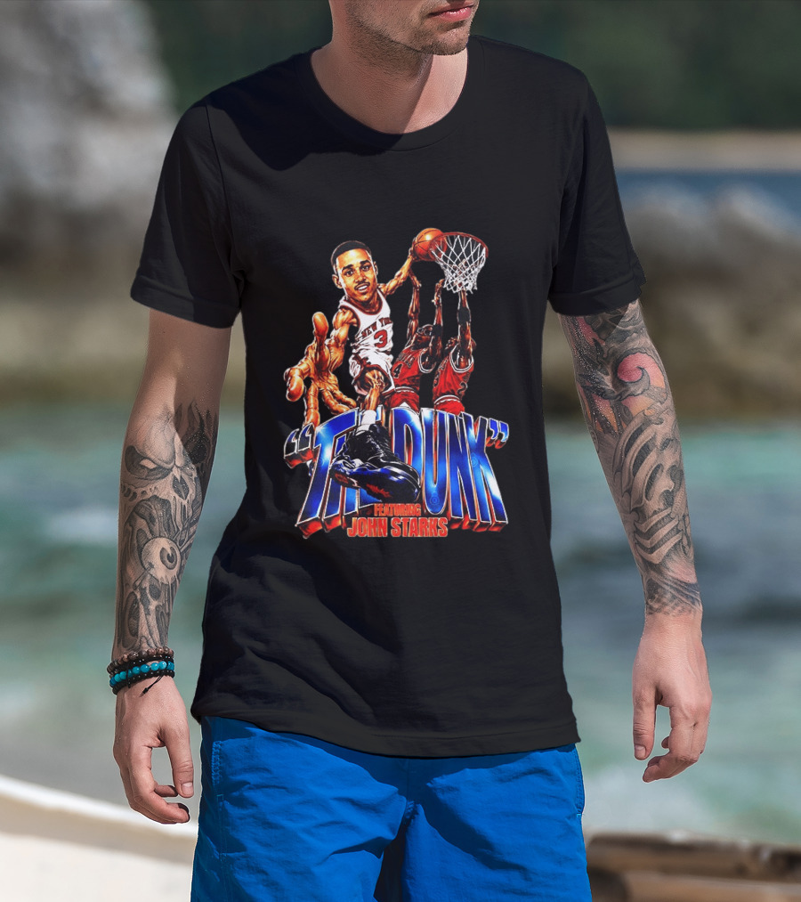 The Dunk Featuring John Starks Chicago Bulls NBA T-Shirt