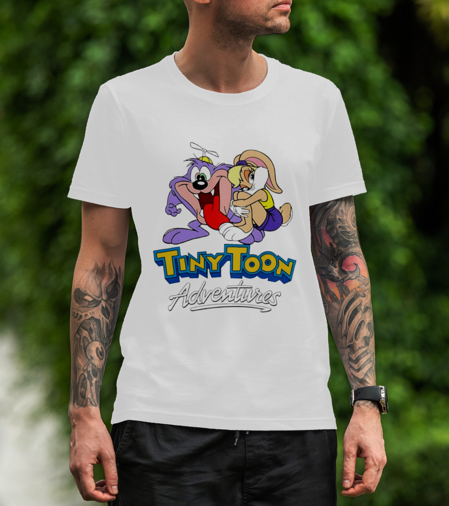 Tiny Toon Adventures Dizzy Devil Lola Bunny Cartoon Classic Characters T-Shirt