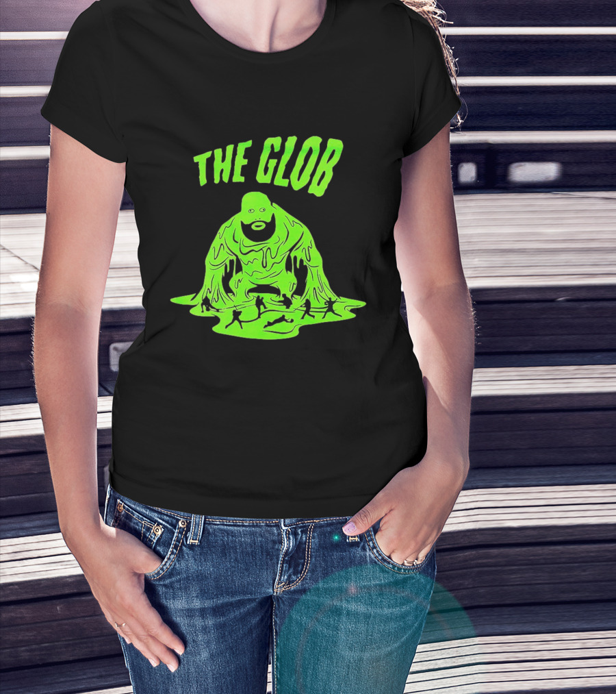 The Glob Justin Mason Melting Green Monster With Running Figures T-Shirt
