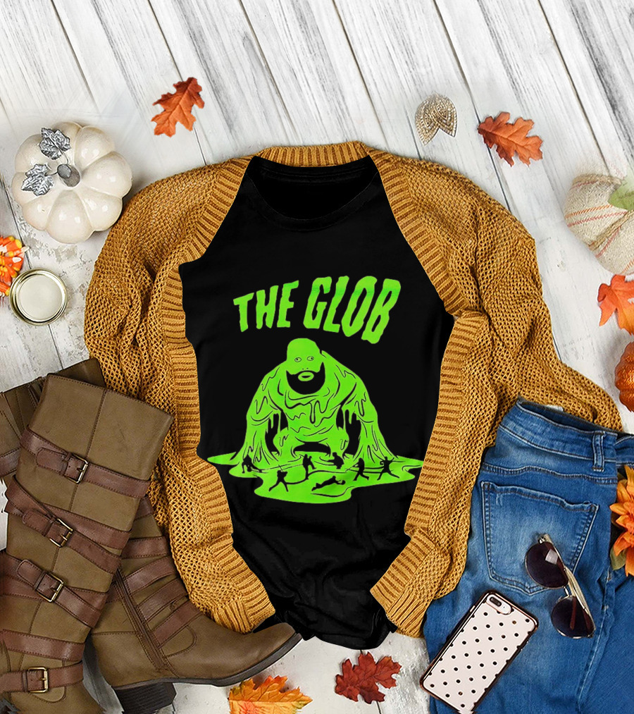 The Glob Justin Mason Melting Green Monster with Running Figures T-Shirt
