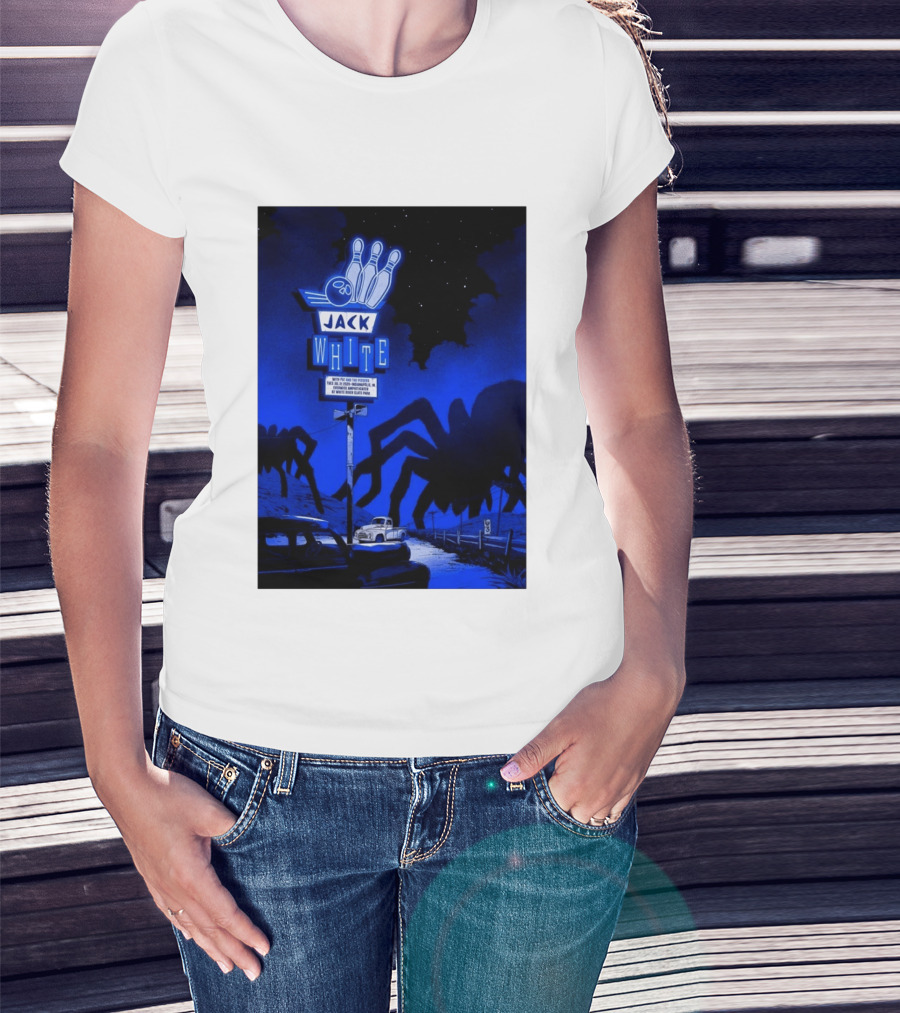 Jack White Indianapolis IN 2026 Everwise Amphitheater Event With Spiders And Bowling Sign T-Shirt