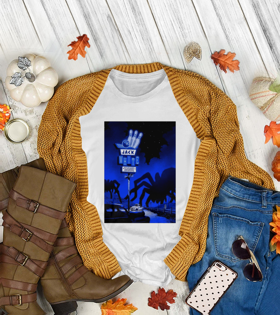 Jack White Indianapolis IN 2026 Everwise Amphitheater Event With Spiders And Bowling Sign T-Shirt