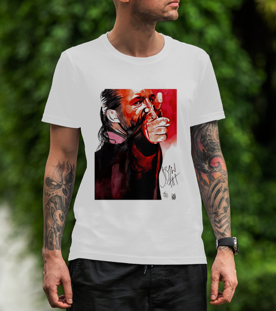 Jay White Rob Schamberger Signature Portrait Red T-Shirt