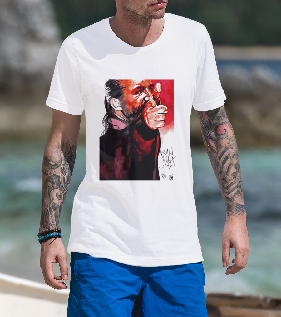 Jay White Rob Schamberger Signature Portrait Red T-Shirt