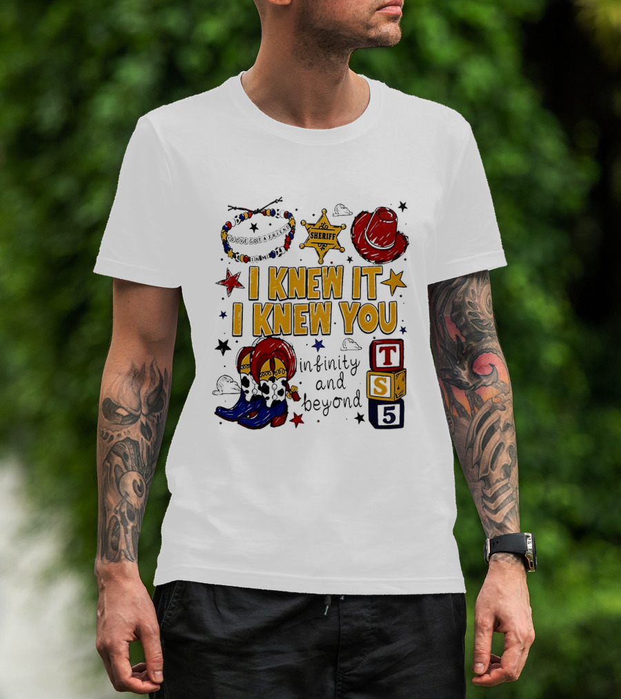 Woody Buzz Lightyear Sheriff Infinity And Beyond Blocks T-Shirt