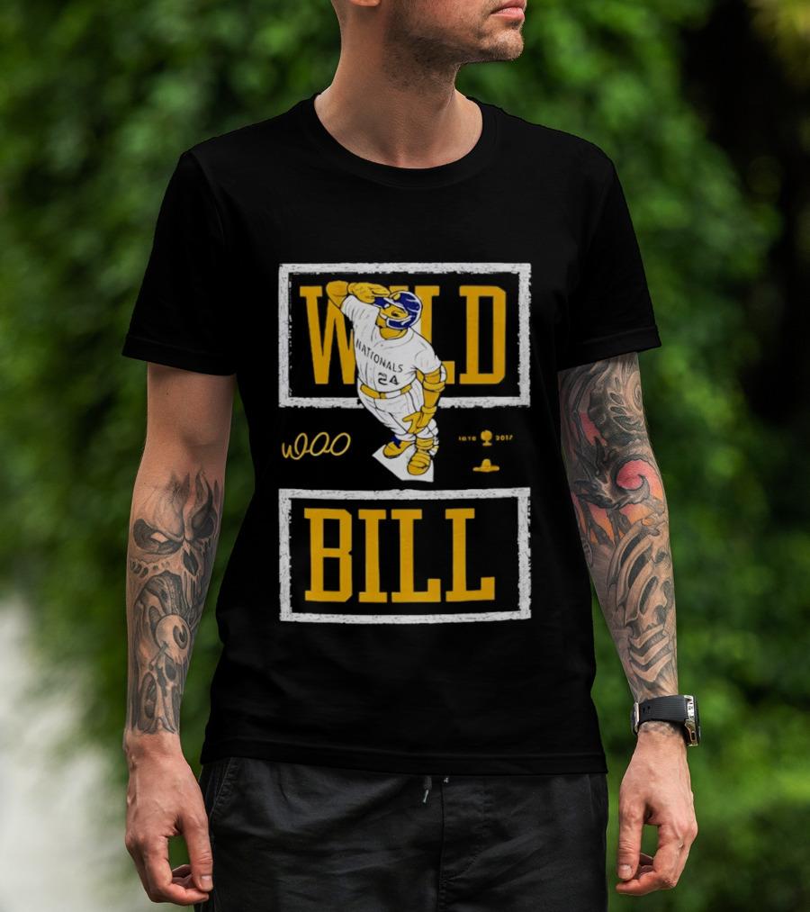 Wild Bill Nationals No 24 Baseball Player Batting Pose T-Shirt