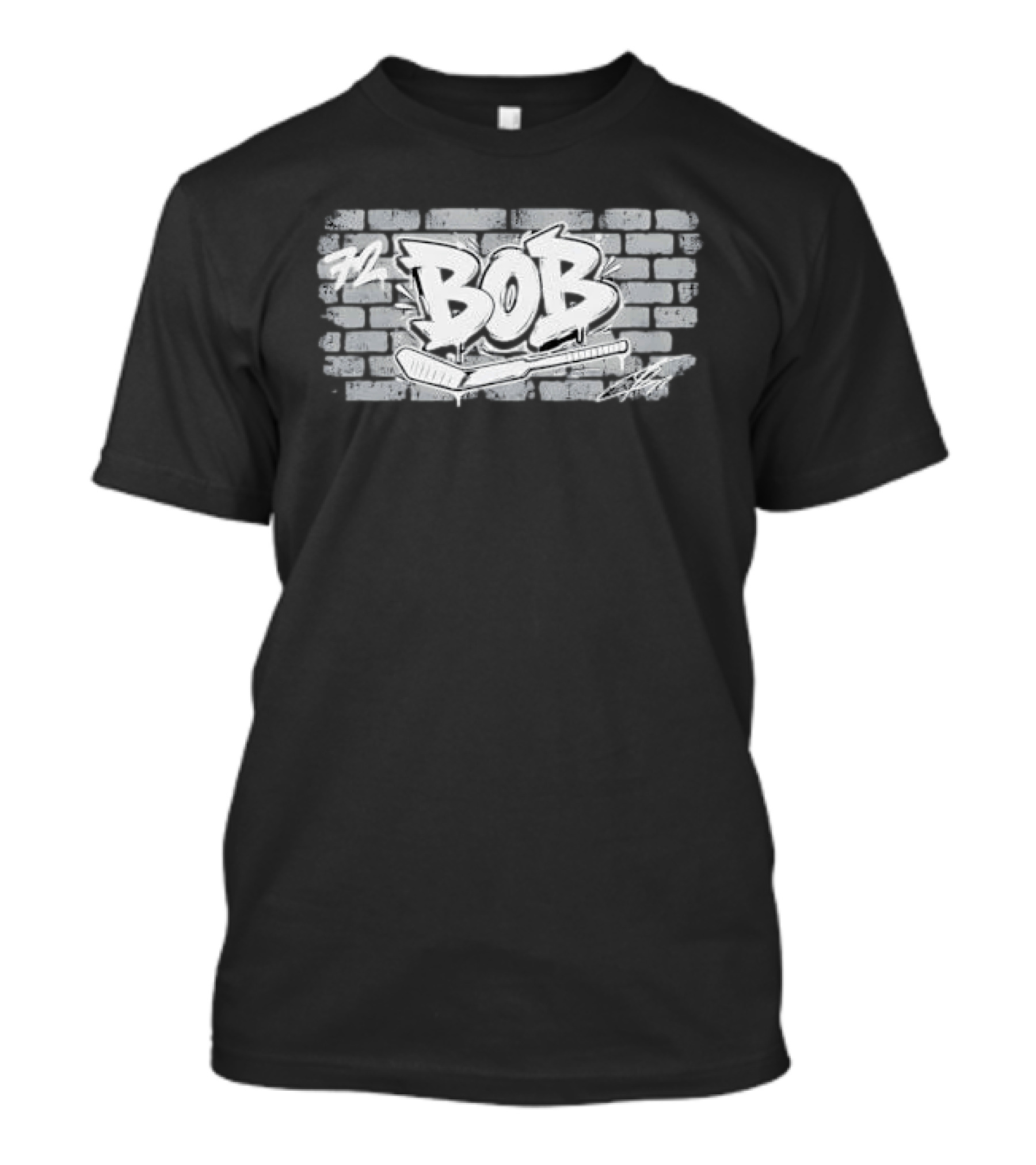 72 Bob Graffiti Brick Wall Hockey Stick T-Shirt