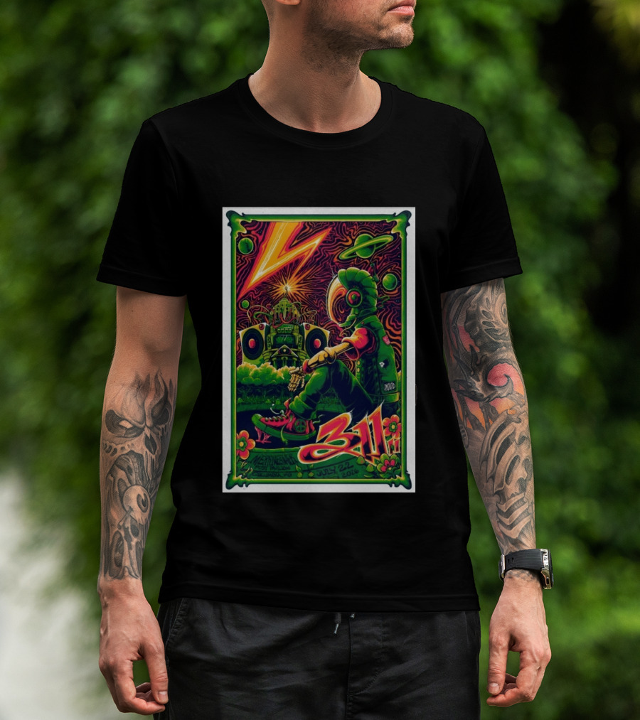 311 Merriweather Post Pavilion Columbia MD July 22 2026 Psychedelic Robot Alien T-Shirt