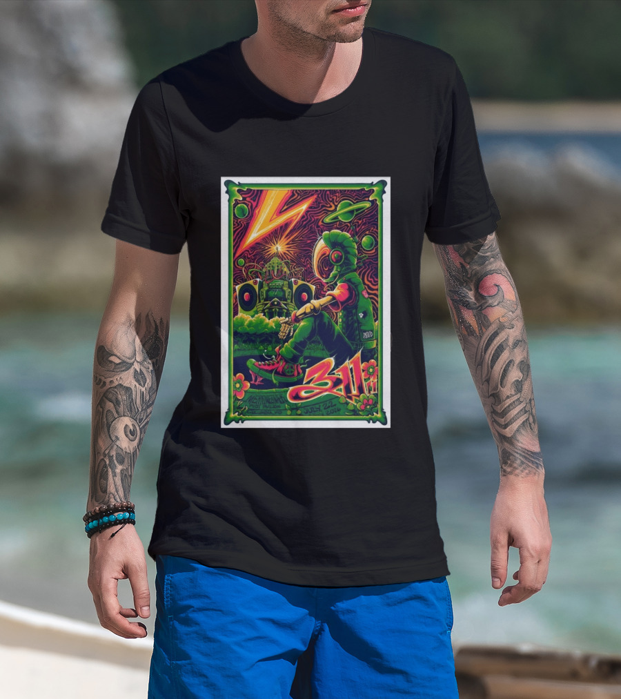 311 Merriweather Post Pavilion Columbia MD July 22 2026 Psychedelic Robot Alien T-Shirt
