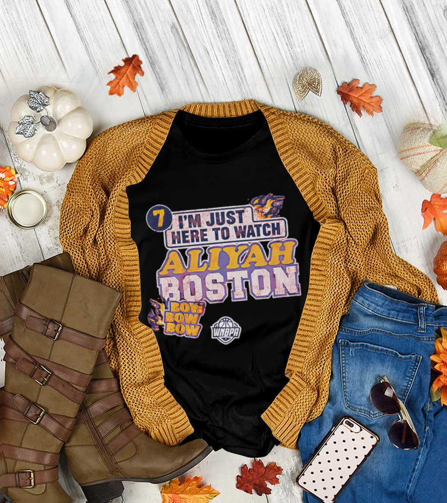 I'm Just Here To Aliyah Boston WNBA Bow Bow Bow 7 T-Shirt