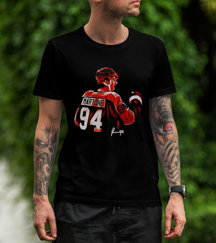 Martone 94 Hockey Player Jersey Design Rugged T-Shirt