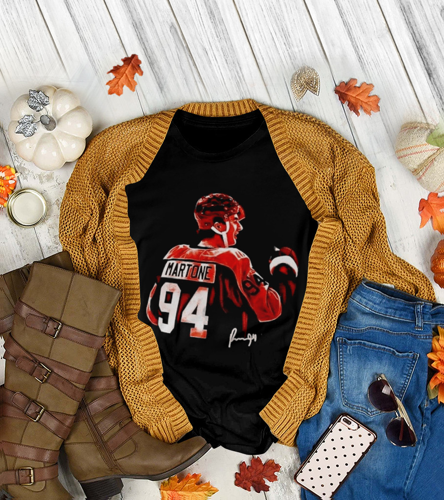 Martone 94 Hockey Player Jersey Design Rugged T-Shirt
