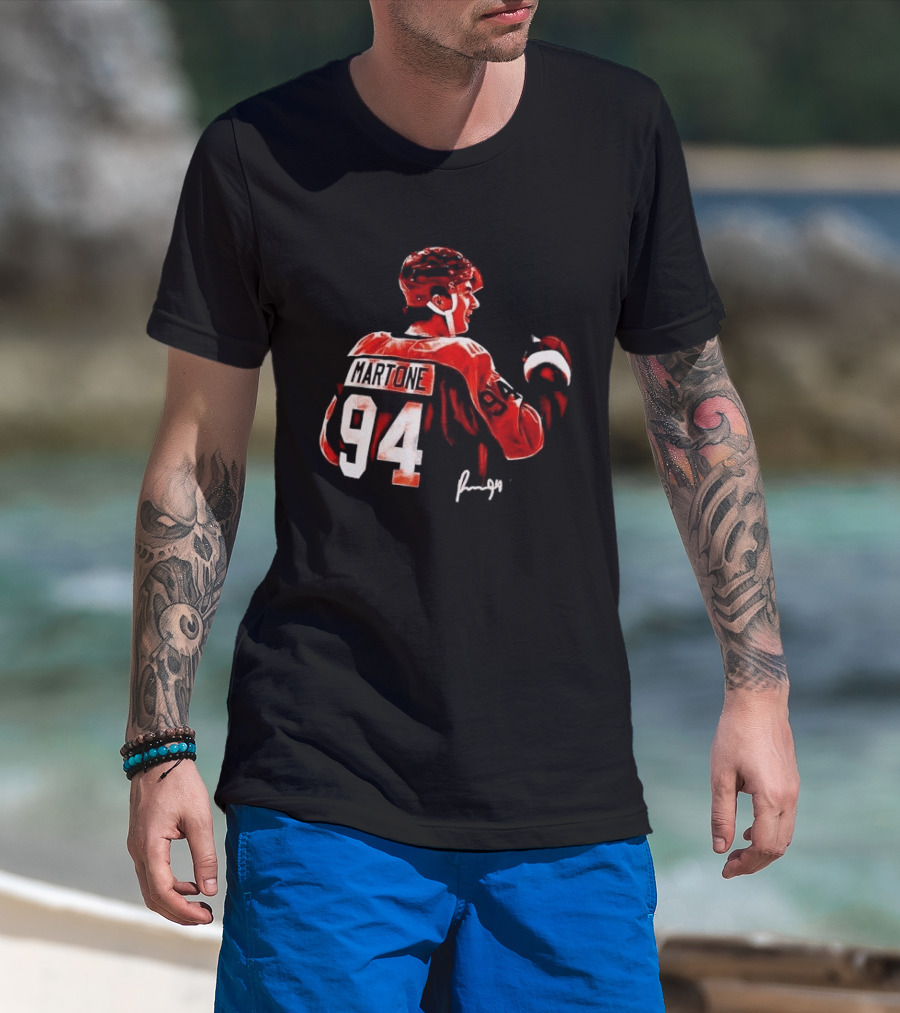 Martone 94 Hockey Player Jersey Design Rugged T-Shirt