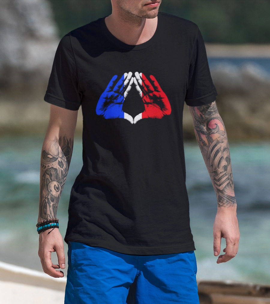 Reasonable Doubt 30th Anniversary Paris Tour French Flag Hands Icon J Z30 T-Shirt
