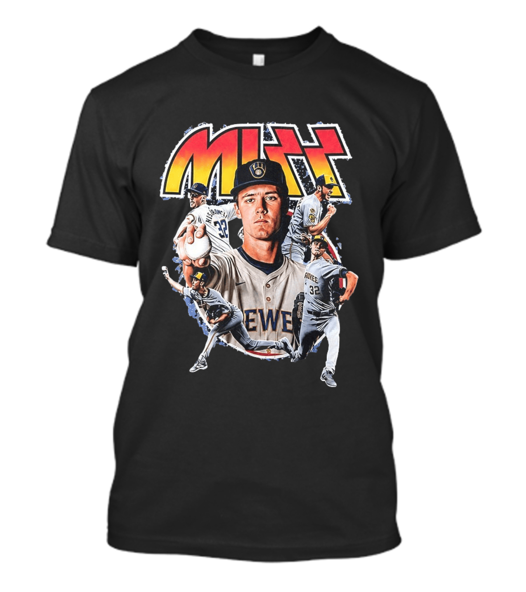 MIZZ Milwaukee Brewers Christian Yelich MLB Rock N' Roll T-Shirt