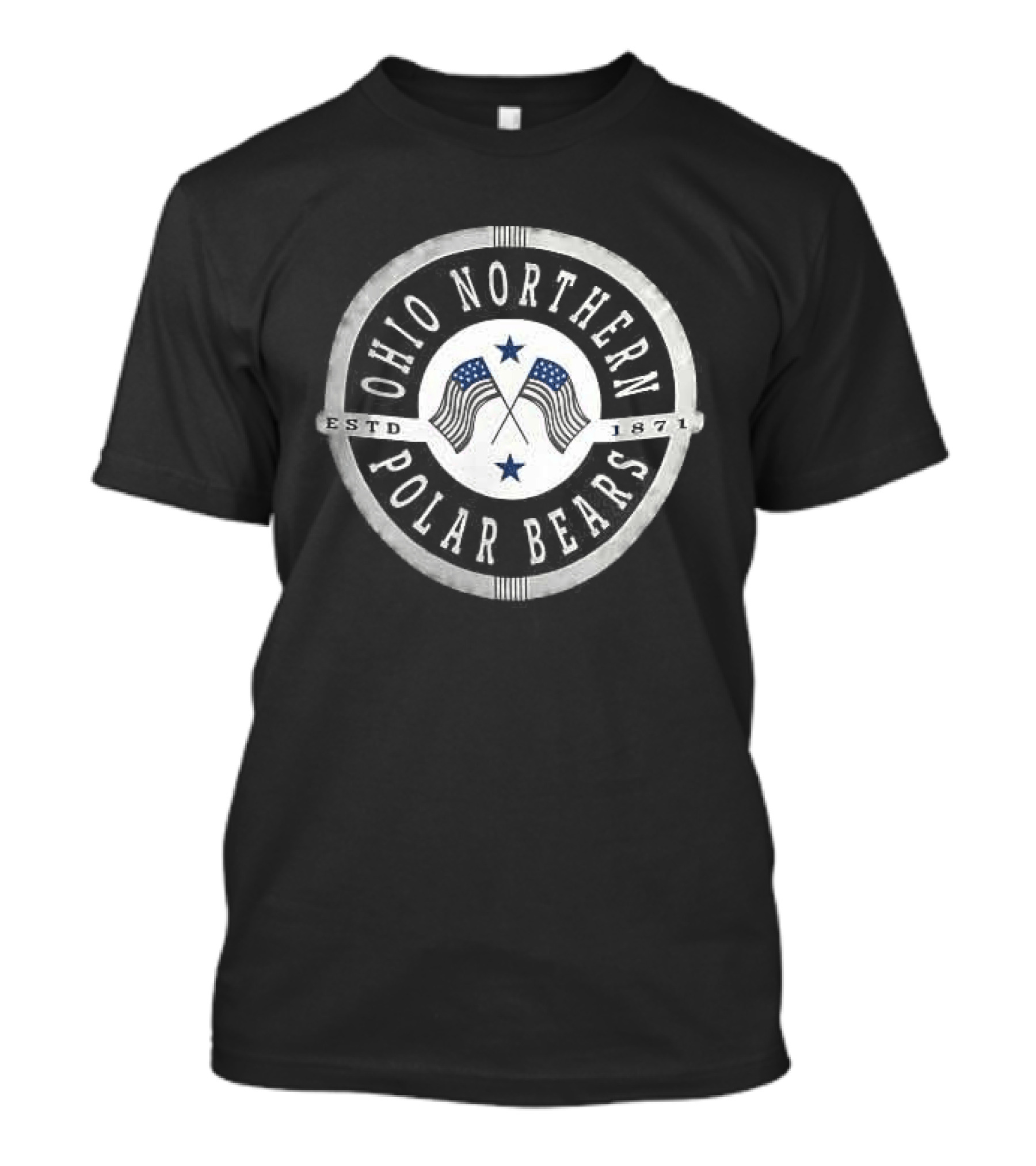 Ohio Northern Polar Bears Estd 1871 USA Stars And Flags T-Shirt