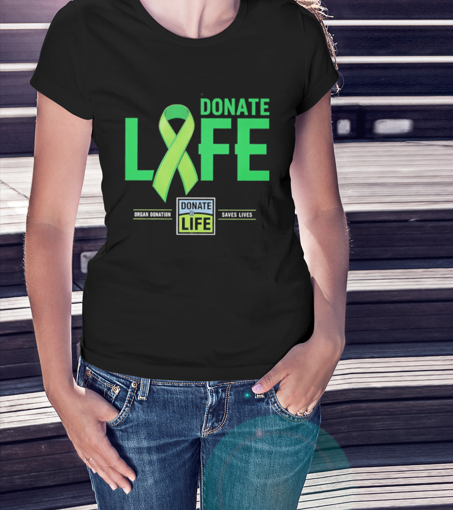 Donate Life Ribbon Organ Donation Saves Lives T-Shirt