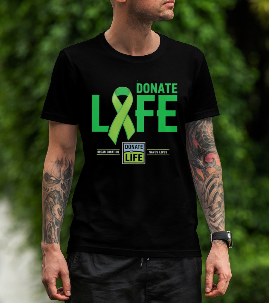 Donate Life Ribbon Organ Donation Saves Lives T-Shirt