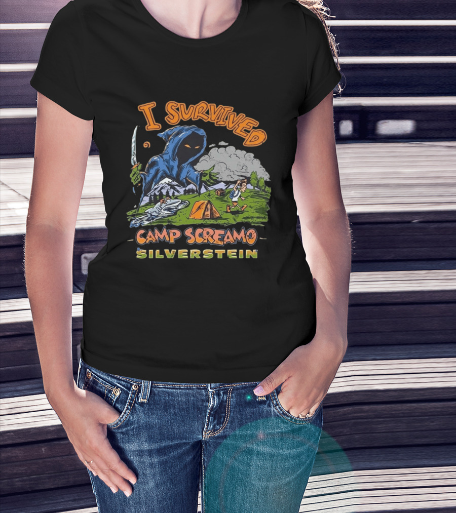 Silverstein I Survived Camp Screamo Tour 2026 North America Camping Adventure T-Shirt
