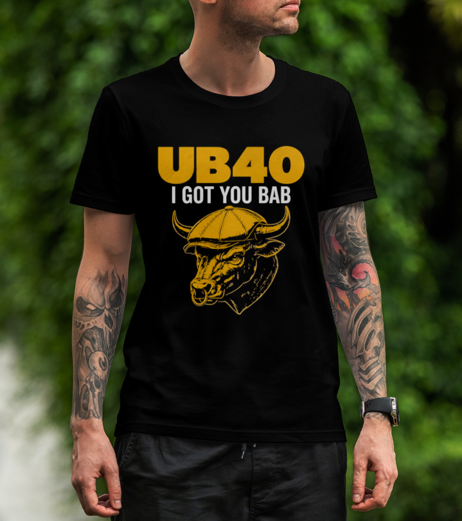 UB40 I Got You Bab With Bull Graphic In Yellow And White T-Shirt