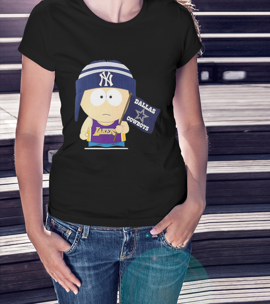 Stan Marsh Lakers Dallas Cowboys Flag Yankees Hat T-Shirt