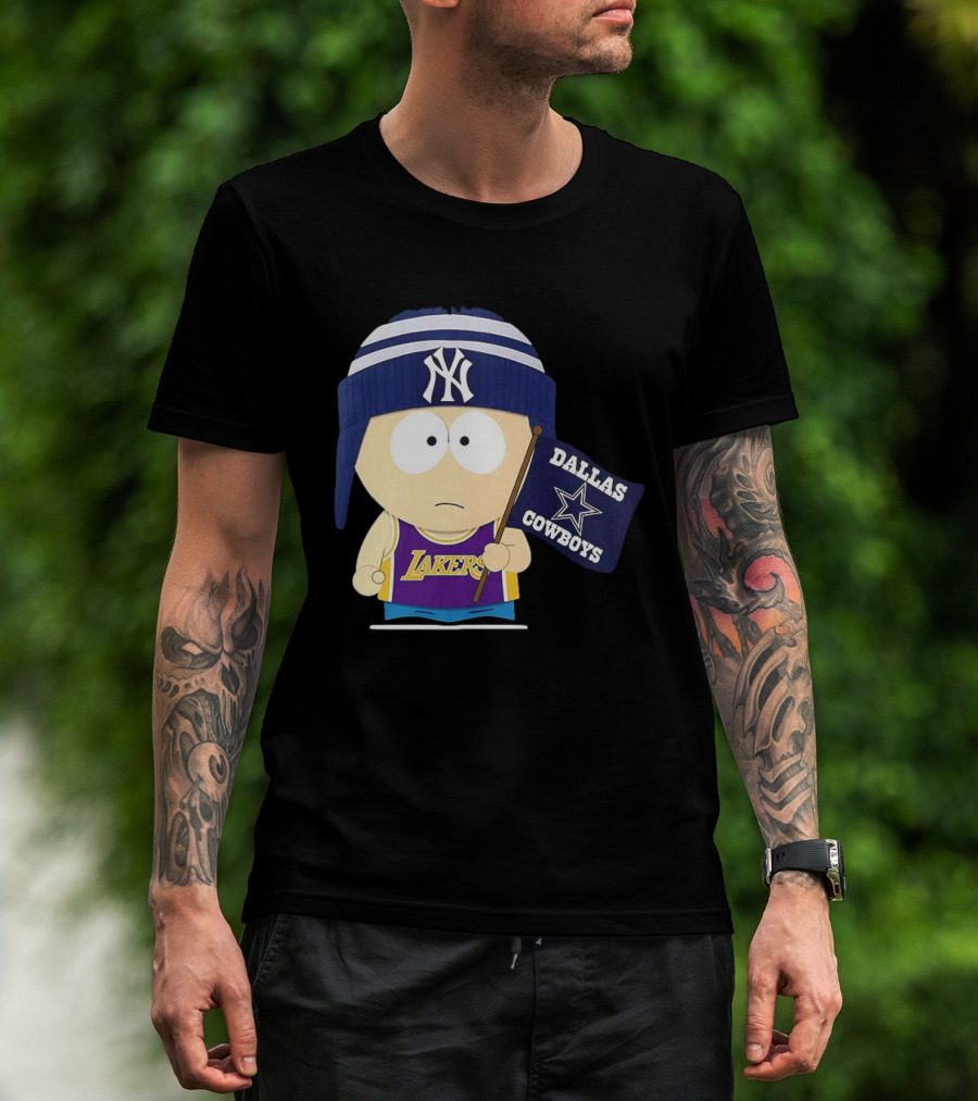 Stan Marsh Lakers Dallas Cowboys Flag Yankees Hat T-Shirt