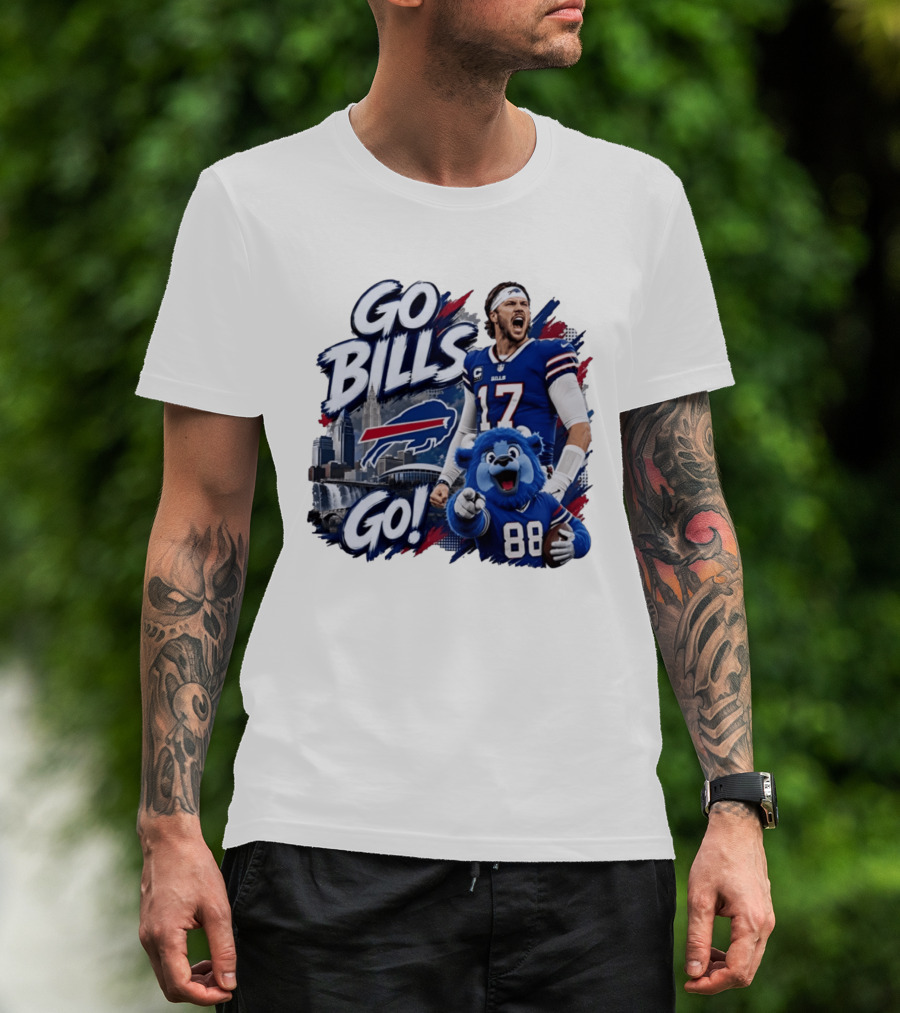 Go Bills Josh Allen Number 17 Buffalo Bills Fan T-Shirt