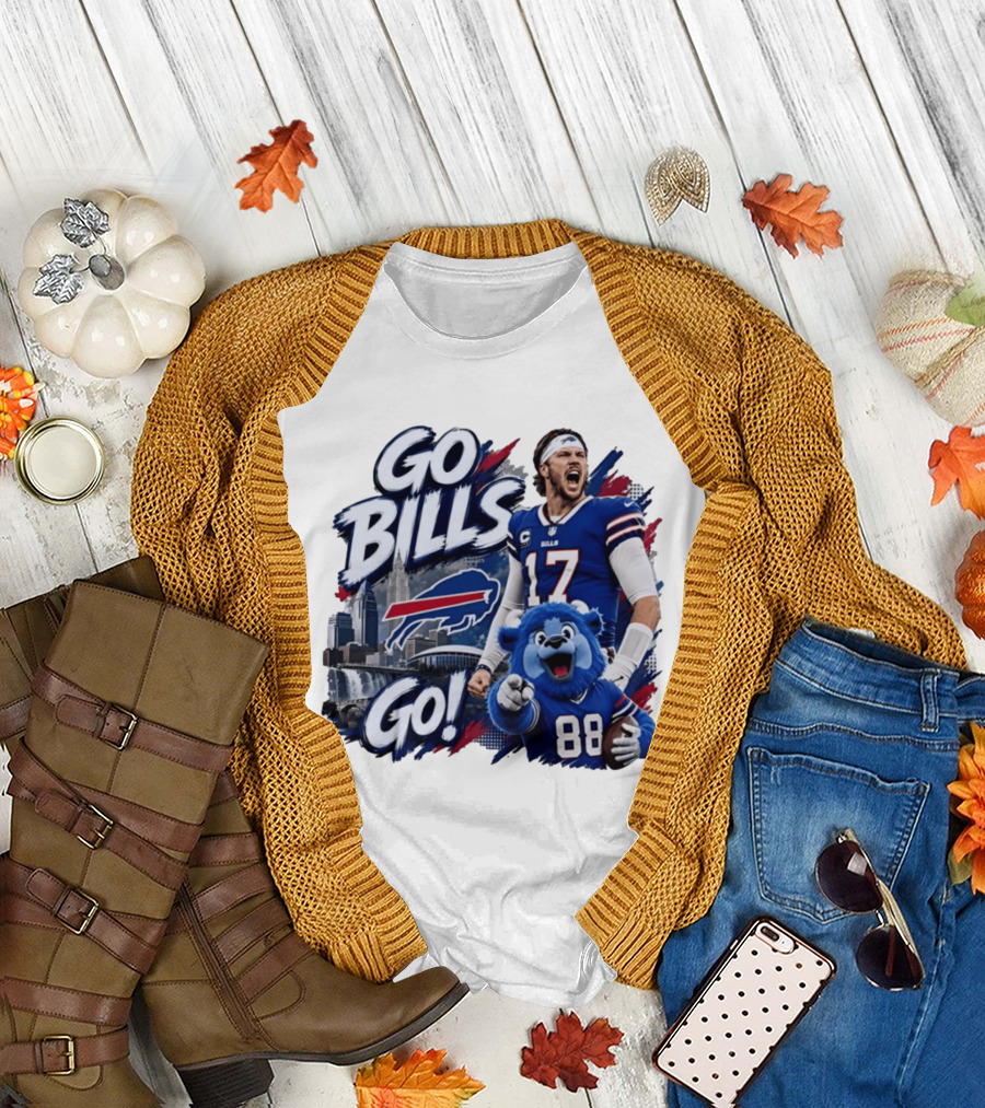 Go Bills Josh Allen Number 17 Buffalo Bills Fan T-Shirt