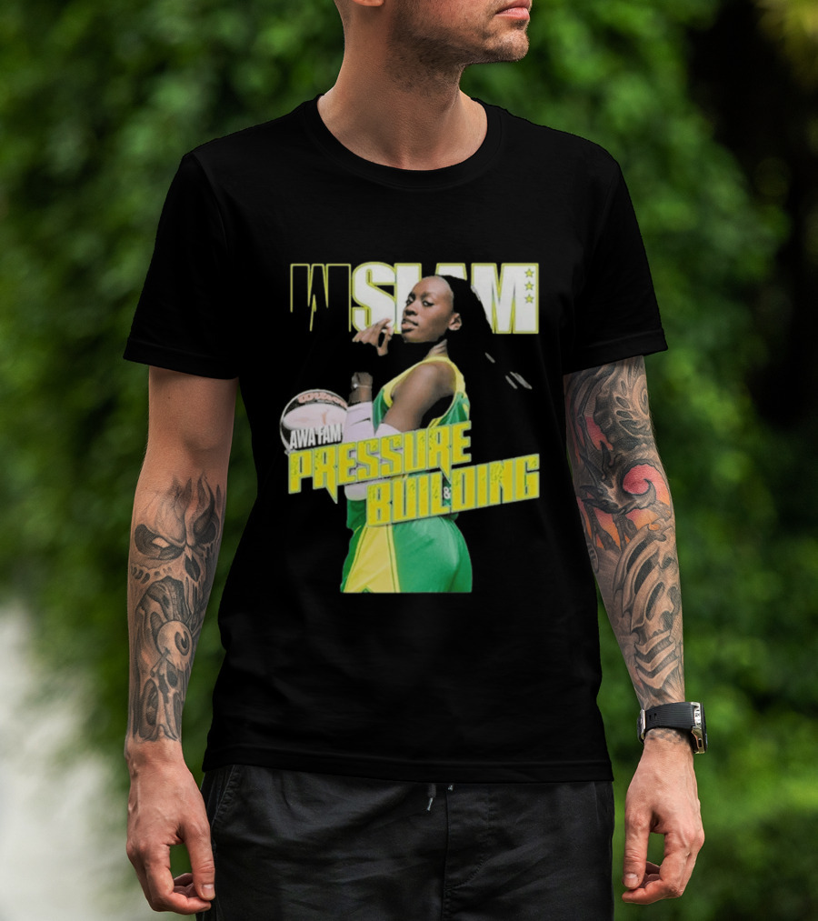WSLAM Awa Fam Pressure Building Seattle Storm Basketball T-Shirt