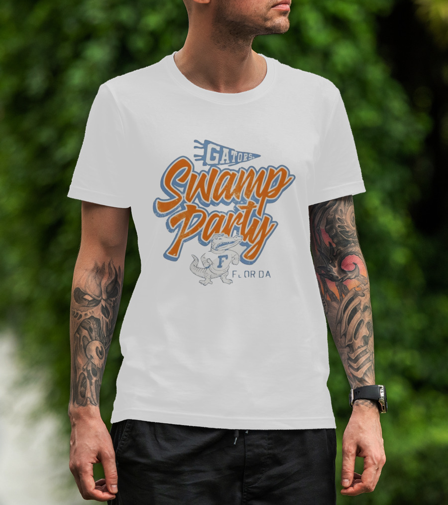 Gators Swamp Party Florida Retro Alligator T-Shirt